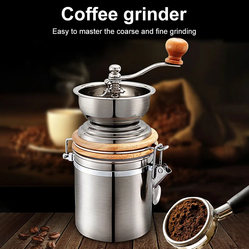 Coffee Bean Grinder 304 Stainless Steel Household Small Portable Hand Machine Kitchen Tools | Дом и сад