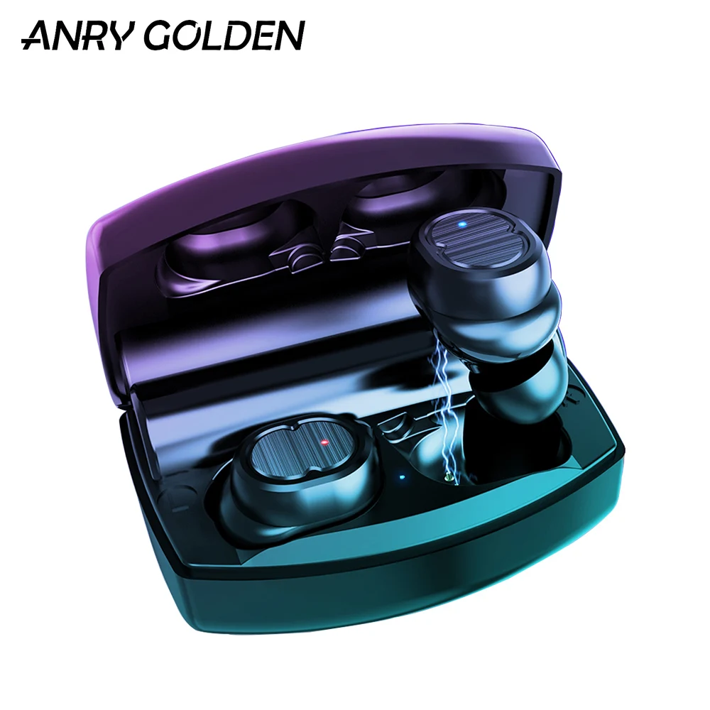 Miglior ANRY TWS 8 Più Auricolari V5.0 2200mAh di Carica Senza Fili di Bluetooth di Sport di Controllo Touch Senza Fili Della Cuffia IPX5 Con gancio per L orecchio