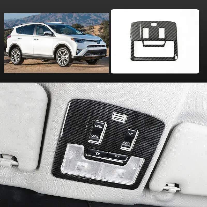

Для Toyota RAV4 2016-2018 ABS углеродное волокно переднее автомобильное освещение для чтения молдинг крышка отделка автомобильные аксессуары 1 шт.