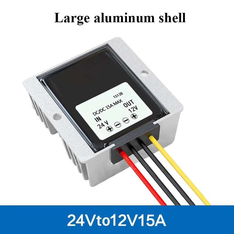 24 В до 12 В 1A 2A 3A 5A 8A 10A 12A 15A 20A 30A понижающий преобразователь постоянного тока 24 В до 12 В DC-DC регулятор напряжения для автомобиля на солнечной батарее - Цвет: 24V TO 12V 15A