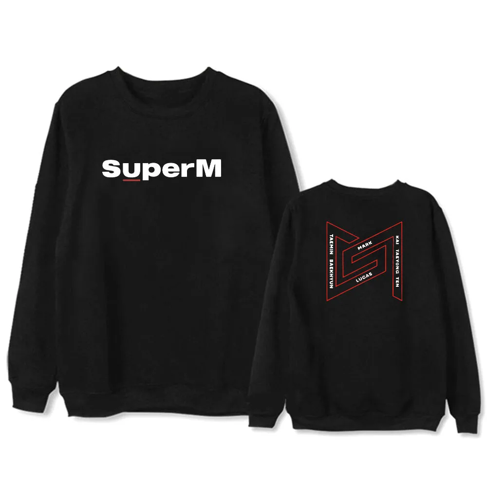 Kpop Super M SuperM Толстовка KAI BAEKHYUN Lucas Taeyong унисекс с капюшоном - Цвет: Бежевый