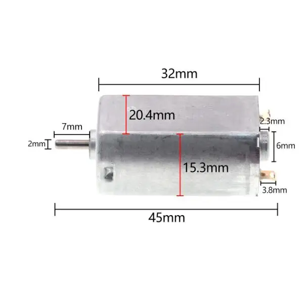 Высокое качество FF-180PH-3048 180 высокий крутящий момент мотор-редуктор постоянного тока 3 V-6 V металлической щеткой Электрический двигатель для стрижки волос Бритва Комплектующие для самостоятельной сборки - Название цвета: FF-180PH-2665