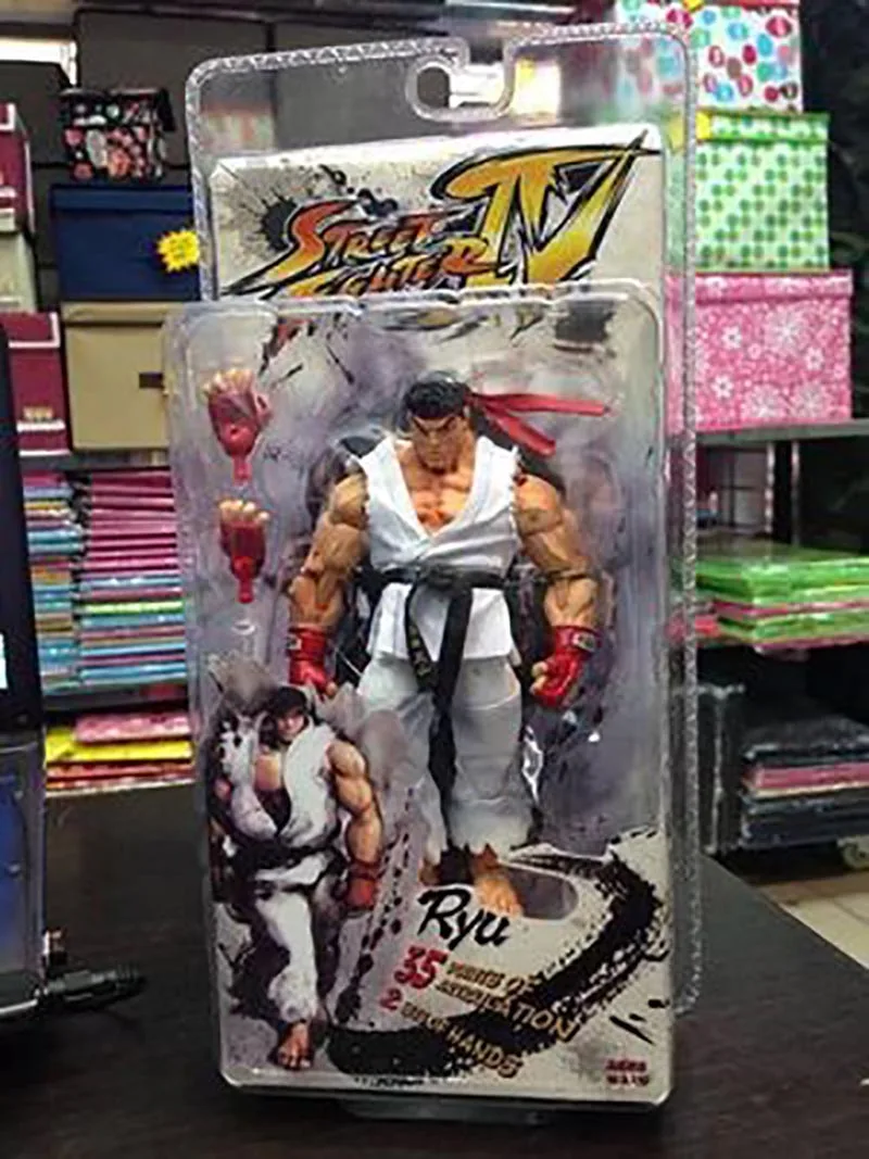 NECA Ken Guile Hoshi Ryu Akuma Gouki ПВХ фигурка модель игрушка кукла подарок - Цвет: A with box