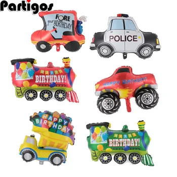 

Cartoon Car Foil Balloons Birthday Gift Birthday Party Decorations Kids Children's Day Helium Balloon Globos Inflatable Toys