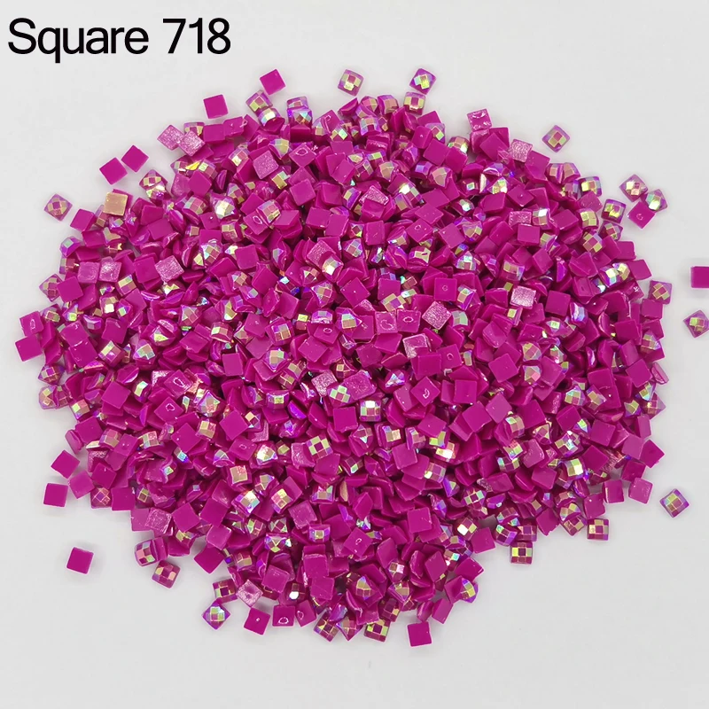 Colored AB Drills Square For 5D DIY Embroidery Rhinestone Colorful Mosaic Many Color Shinning Gift Make Diamond Painting 