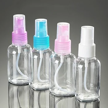 

Color Random 30ml Plastic Trasparent Body Water Perfume Spray Refillable Essential Oil Pump Bottle