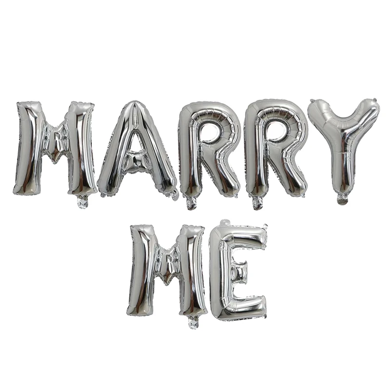 12 шт. 16 дюймов розовое золото MARRY ME письмо фольгированные шары 1" Сердце шар День Рождения декорации на свадьбу, вечеринку вечерние принадлежности Globos - Цвет: Оливковый