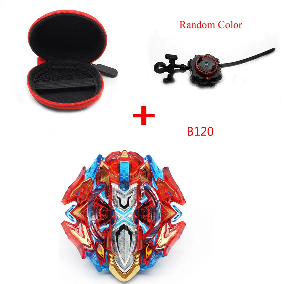 Топ Beyblade Burst B145 B144 с средство для запуска Beyblade сумка для гироскопа Bey Fusion Bayblade спиннинг Топ подарок на день рождения игрушка - Цвет: b120With Launcher