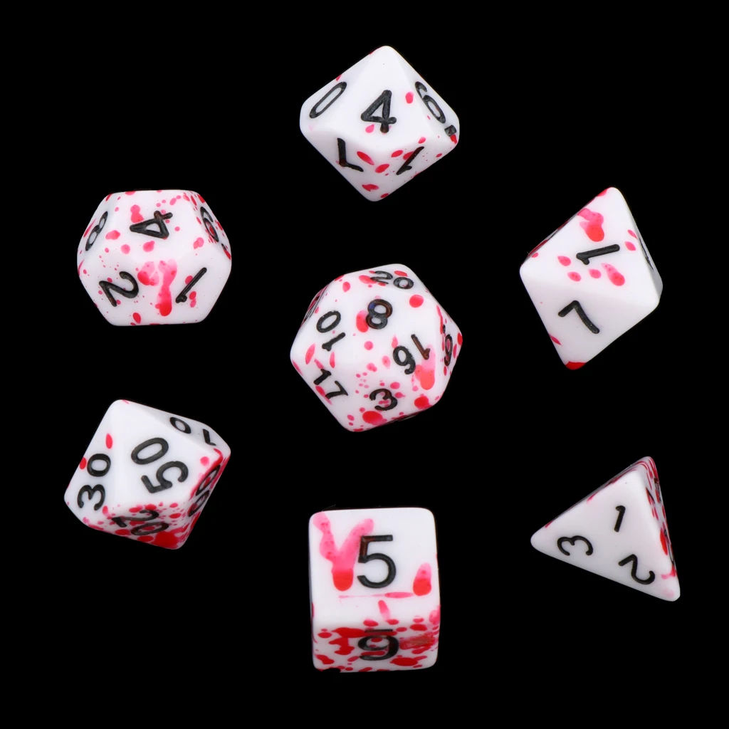 7Pc Multi-sided Dices Set D4-D20 MTG DND RPG Board Game Dice for D&D Roleplaying Party Casino Table Game Toy