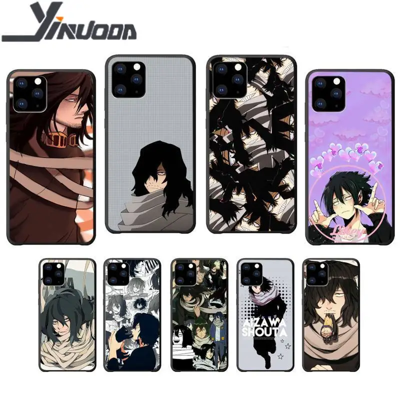 Чехол Yinuoda для телефона с ластиком Shota Aizawa My Hero черный мягкий чехол iphone se 2020 6 6s 7 8 plus
