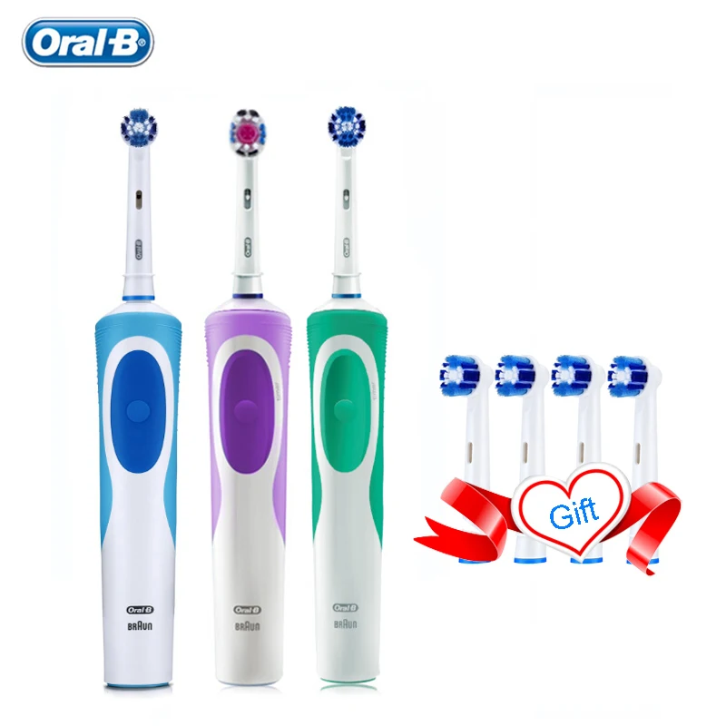 Orale B Vitalità Spazzolino Elettrico Precisione Pulita 2 Minuti Timer Spazzolino Ricaricabile Con 4 Regali Sostituire La Testina Oralb