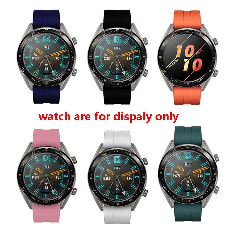 Водонепроницаемый силиконовый адаптация huawei watch 2 GT PRO Honor Magic/Dream Смарт-часы аксессуары 20 мм 22 мм Быстрый выпуск