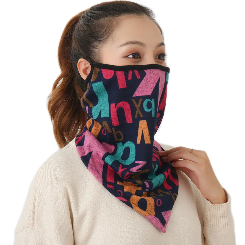 

Women Winter warm Ring Scarf Mask Scarf Outdoor Windproof riding warm Neck Protection Scarves for Women