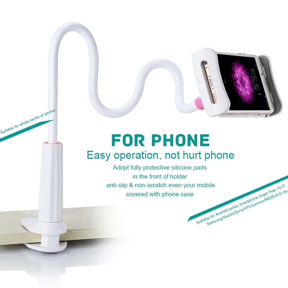 

2020 Lazy Long Arm Phone Holder Flexible Long Arm Gooseneck Tablet Holder for IPHONE 12 and new IPAD, PERFECT CHRISTMAS GIFT
