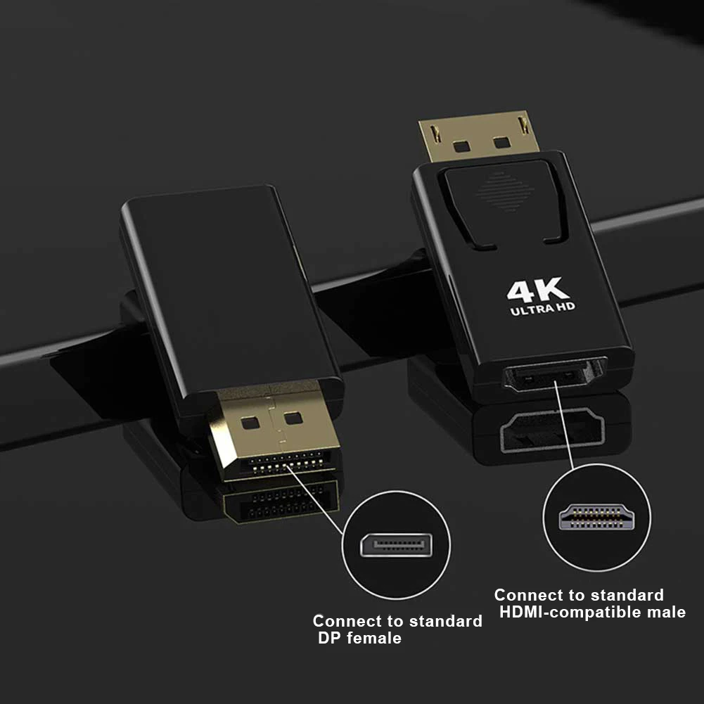 Hdmi to vga adapter Male To Female Cable Converter DP To HDMI-compatible Max 4K 60Hz Displayport For Laptop Computer PC HDTV Projector