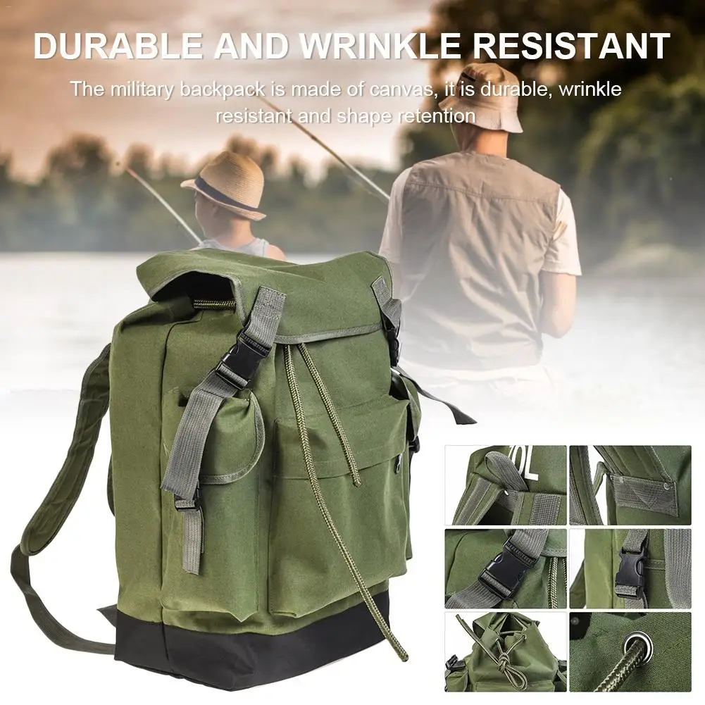 70L Large Capacity Fishing Gear Bag Climbing Backpacks Military Assault Bags Outdoor Pack For Trekk