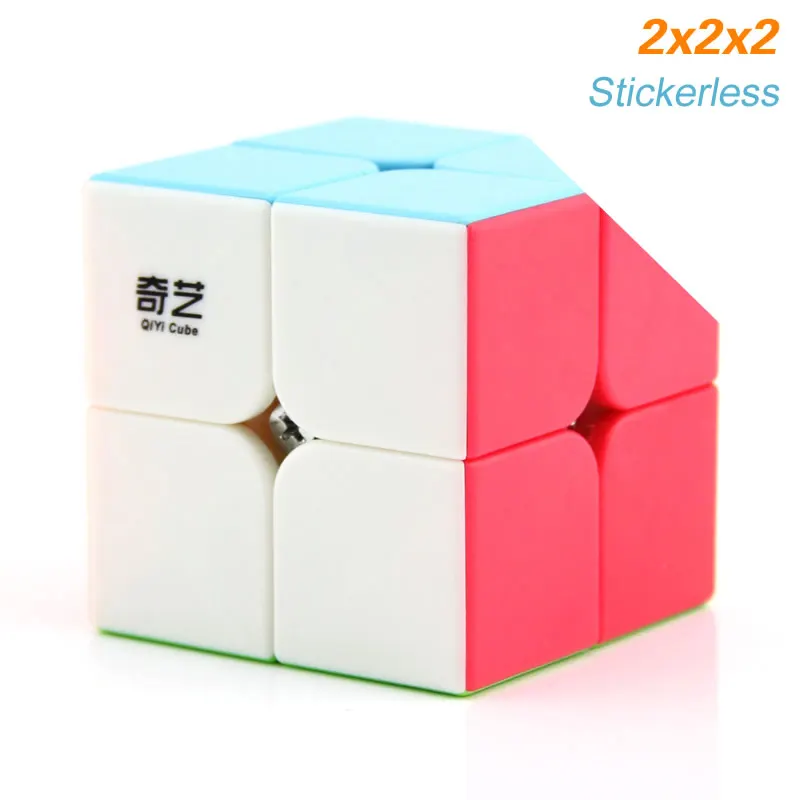 QiYi 2x2x2 3x3x3, 4x4x4, 5x5x5, волшебный куб, 2x2/oneplus 3/OnePlus x 3 4x4 5x5 Neo Скорость кубики Пазлы антистресс развивающие игрушки для детей подарок - Цвет: 2x2-Stickerless