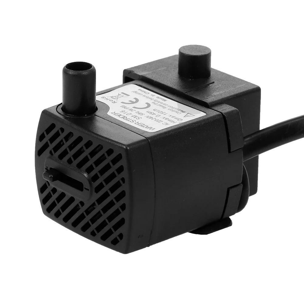 2 Вт ультра-тихий мини USB водяной насос с шнуром питания IP68 Водонепроницаемый для аквариума кошки питомца фонтан воды