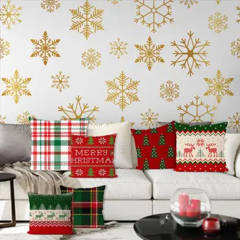 

Hot Selling Household Products Christmas Flax Pillow Cover Home Sofa Back Cushion Cushion Cover