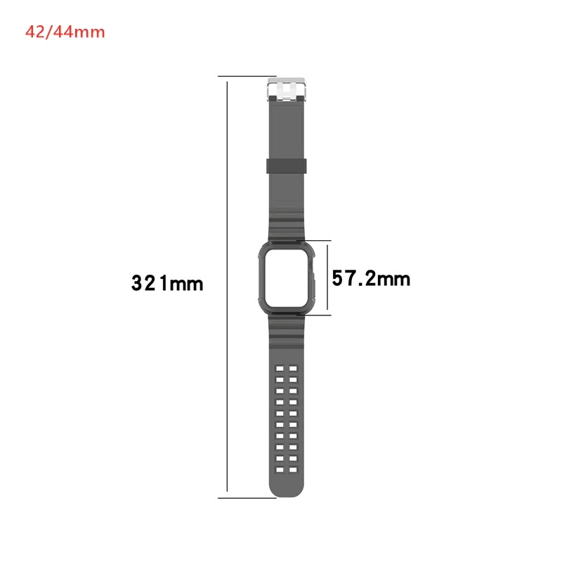 Ремешок спортивный для Apple Watch Band Series 6 1 2 3 4 5 прозрачный смарт браслет Iwatch SE 38 мм 40 42