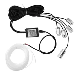 Bande lumineuse LED RGB 6 en 1 8M, éclairage d'ambiance pour voiture, lumière d'ambiance, contrôle par application, DIY, musique 