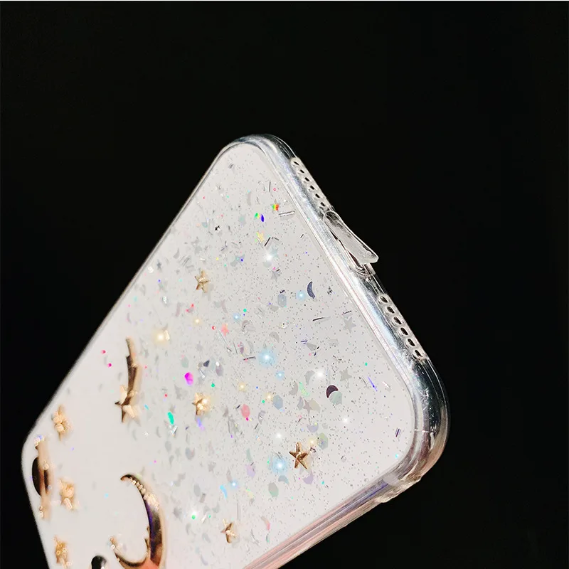 Чехол со звездами для iPhone 6 6S plus x xrxs 11 Pro Max, роскошный простой мягкий силиконовый чехол для, чехол для iPhone 11