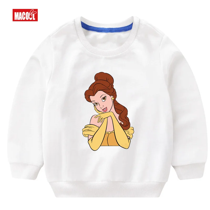 girls sweatshirts Свитшоты для девочек; Толстовка принцессы для малышей; модная детская Милая толстовка; коллекция года; осенний пуловер; одежда для детей 2, 3, 4, 7 лет - Цвет: girls sweatshirts