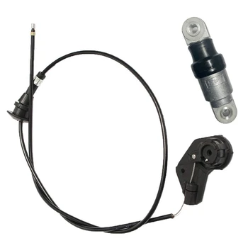 

Engine Bowden Cable Kit / Hood Release Wire 51238176595 with Vibration Damper Belt Adjuster Tensioner V-Ribbed Belt