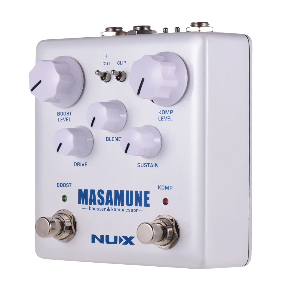 NUX Masamune Booster & Kompressor Analog Boost Compressor Guitar Effect  Pedal Dual Footswitch True Bypass NBK-5