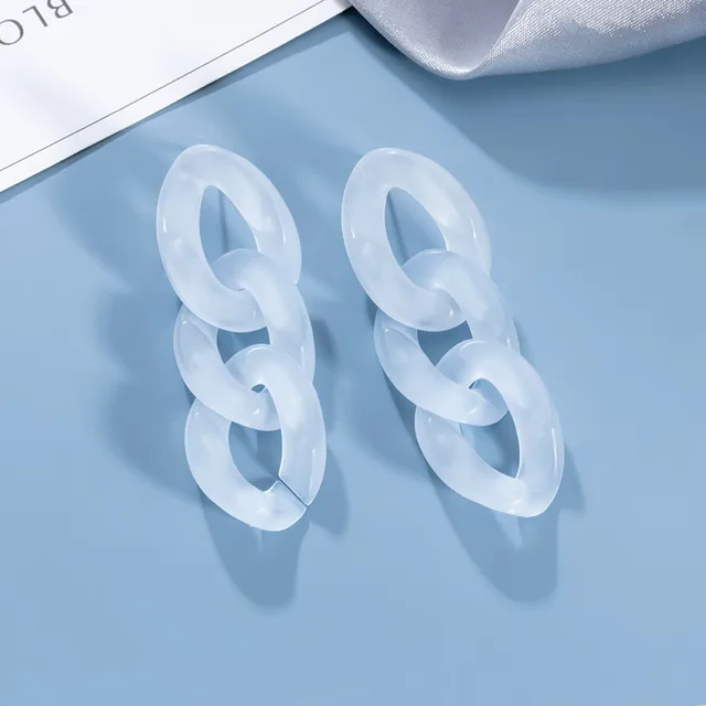 BLINLA 2021 New Korean Blue Geometric Acrylic Earrings for Women Fashion Bohemian Round Drop Earrings Party Brincos Jewelry Giuy Type 861