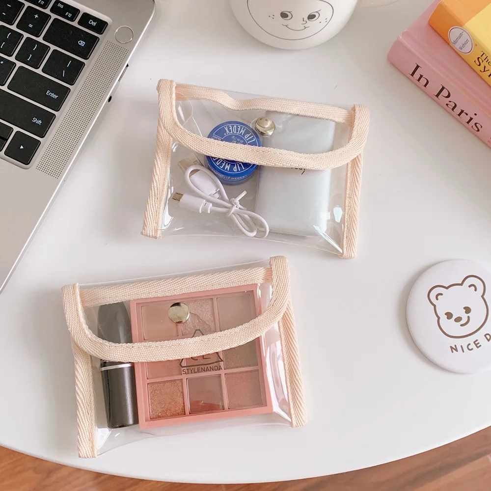 Card Wallet Key-Holder Hand-Purses Small Pouch Clear Transparent Girls Women Kawaii Fashion