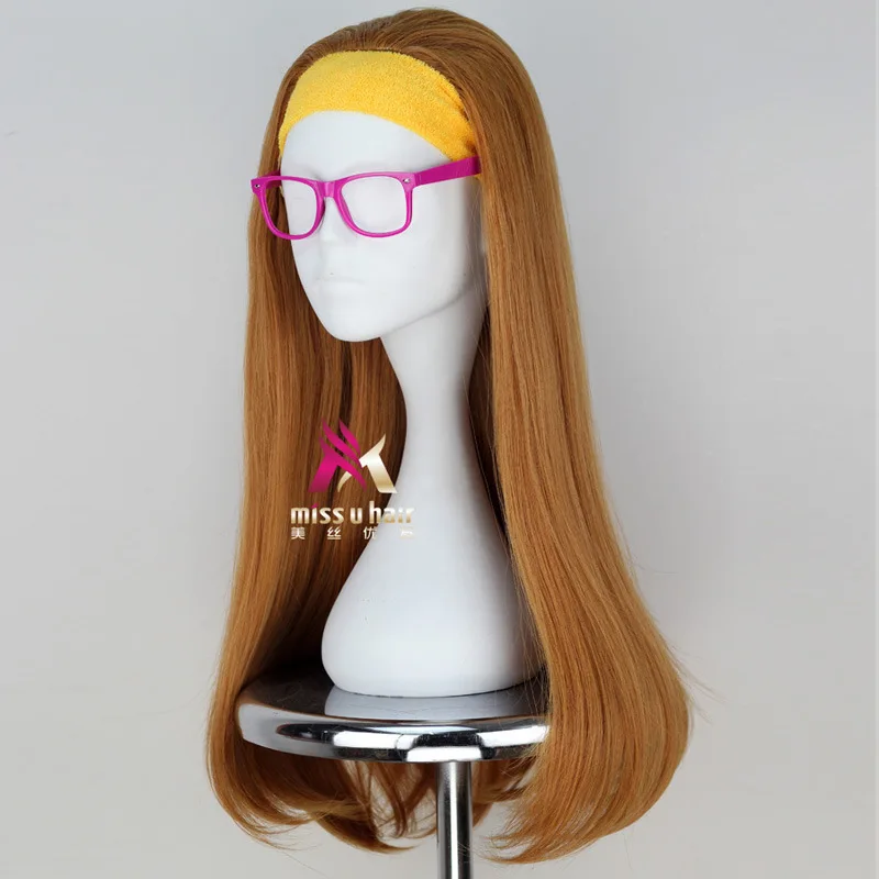 Movie honey lemon Cartoon Big Hero 6 Honey Lemon Cosplay Wig Full and Thick For Women Natural Color Hair +wig cap