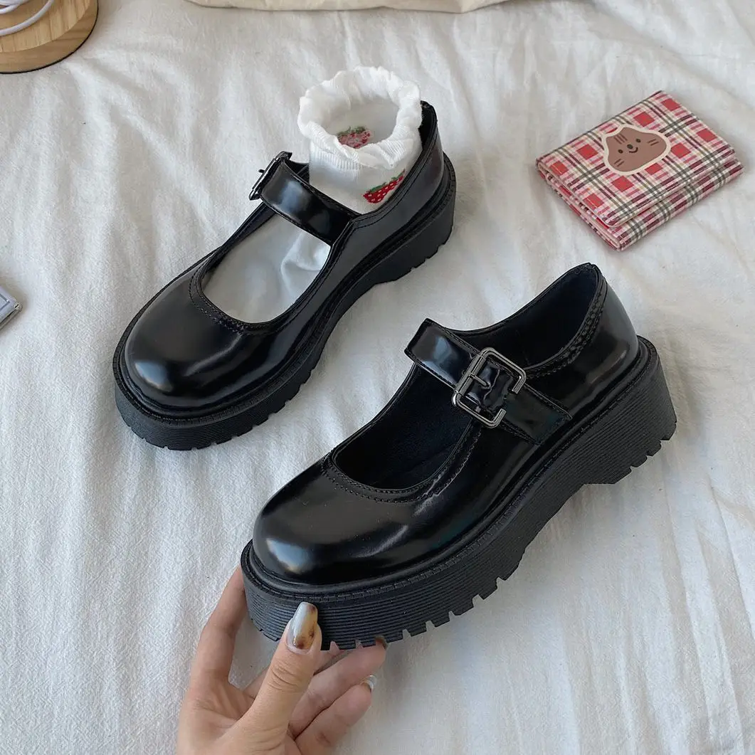 School Student Shoes University New Girls' Sweet Lolita Shoes JK Uniform Shoes Mary Jane Shoes Low Heel Women's Lolita Sneakers 4