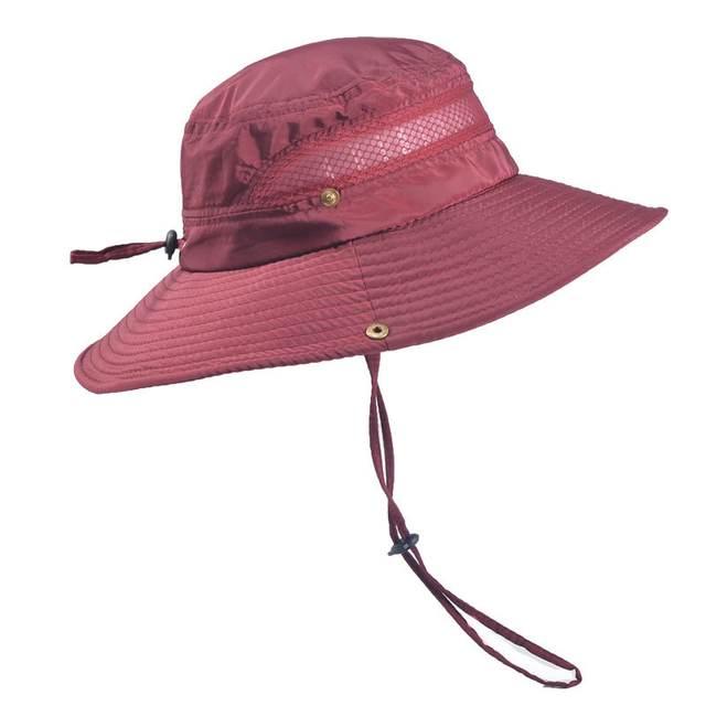 Sport Fisherman Bucket Hat Quick Drying Visor Breathable Fishing Cap Summer UV Protection Caps Wide Brim Fishing Hiking