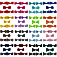 5 PCS Kids Children Pre-tied Bow Tie School Party Baby Boys Solid Color Bowties