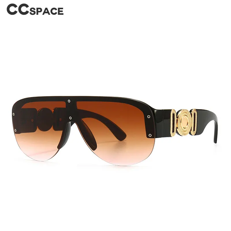 46659 Übergroße Sonnenbrille Mode Männer Frauen Goggle Shades UV400 Vintage Brille_voghion.com