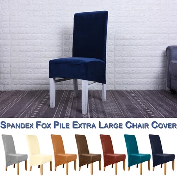 

Wedding Seat Case Stretch Chair Cover Home Decor Solid Velvet Dining Seat Cover Extra Spandex Slipcover Party Decoration D30