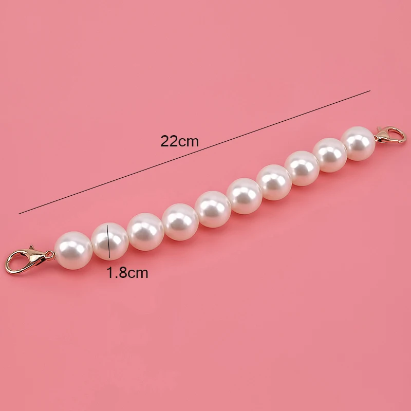 Pearl Diamter 1.8cm Короткая сумка с жемчужинами и бусинами на ремне 22 см 23 см, короткий плечевой ремень, сумочка с ручками, сумка на цепочке, аксессуары - Цвет: Pearl Diamter 1.8cm