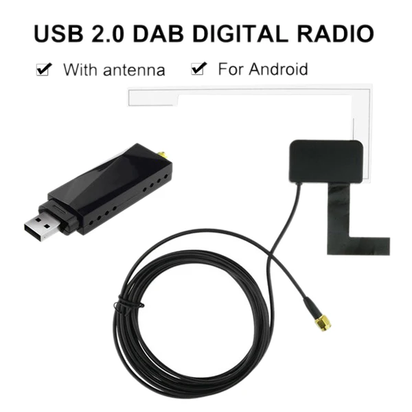 Автомобиль DAB антенна с разъемом USB адаптер приемник для Android 4,4 5,1 6,0 7,1 Автомобильный плеер применимо для Европы, Австралии адаптер Dab