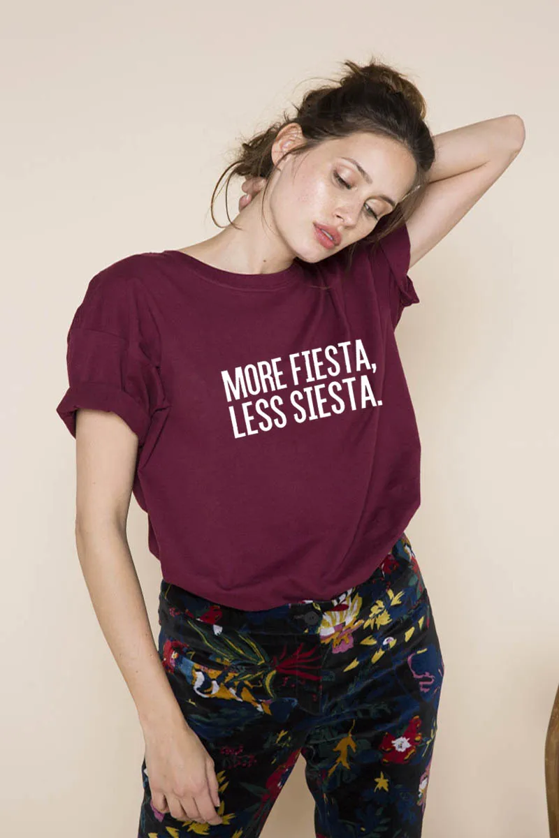 Больше фиесты без SIESTA Новое поступление Женская летняя забавная Повседневная