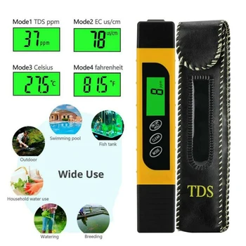 

Professional 3 In 1 EC Temperature Meter Water Quality Test Meter 0-9990ppm Measuring Water Quality Purity Tester