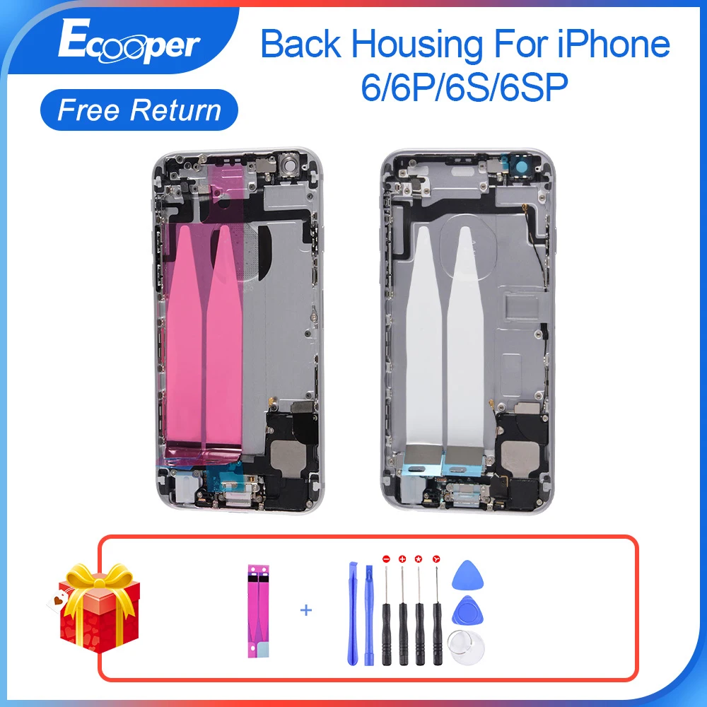Full Housing Back For iPhone 6 6p 6s 6sp Cover Middle Chassis Frame Battery Door Rear Chasis With Flex Cable Parts | Мобильные
