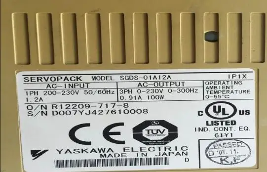 SGDS-01A12A 200v 100W б/у, сервопривод, хорошие рабочие