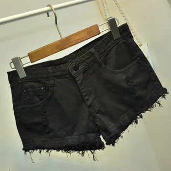

Z 2019 New Shorts Femme Casual Summer Hot Sale Shredded Jeans High Waists Fur-lined Leg-openings Plus size Denim Femme Shorts