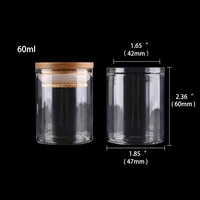 6 pieces 60ml Size 47x60mm Test Tubes with Bamboo Lids Glass Container Potion Bottle for DIY Crafts Wedding Favors 2