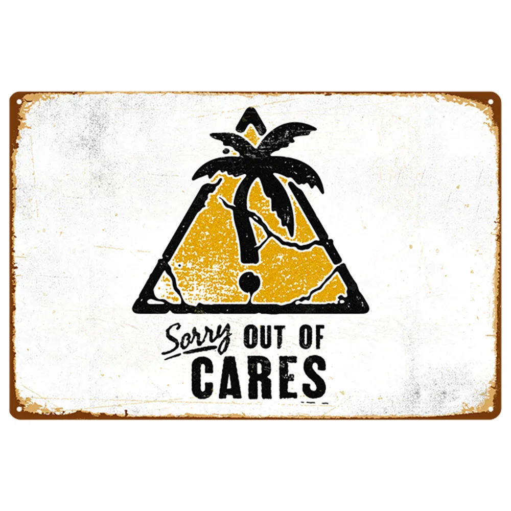 Attention Caution Vintage Metal Tin Signs Dangerous Metal Poster Warning Retro Plaque Wall Decoration