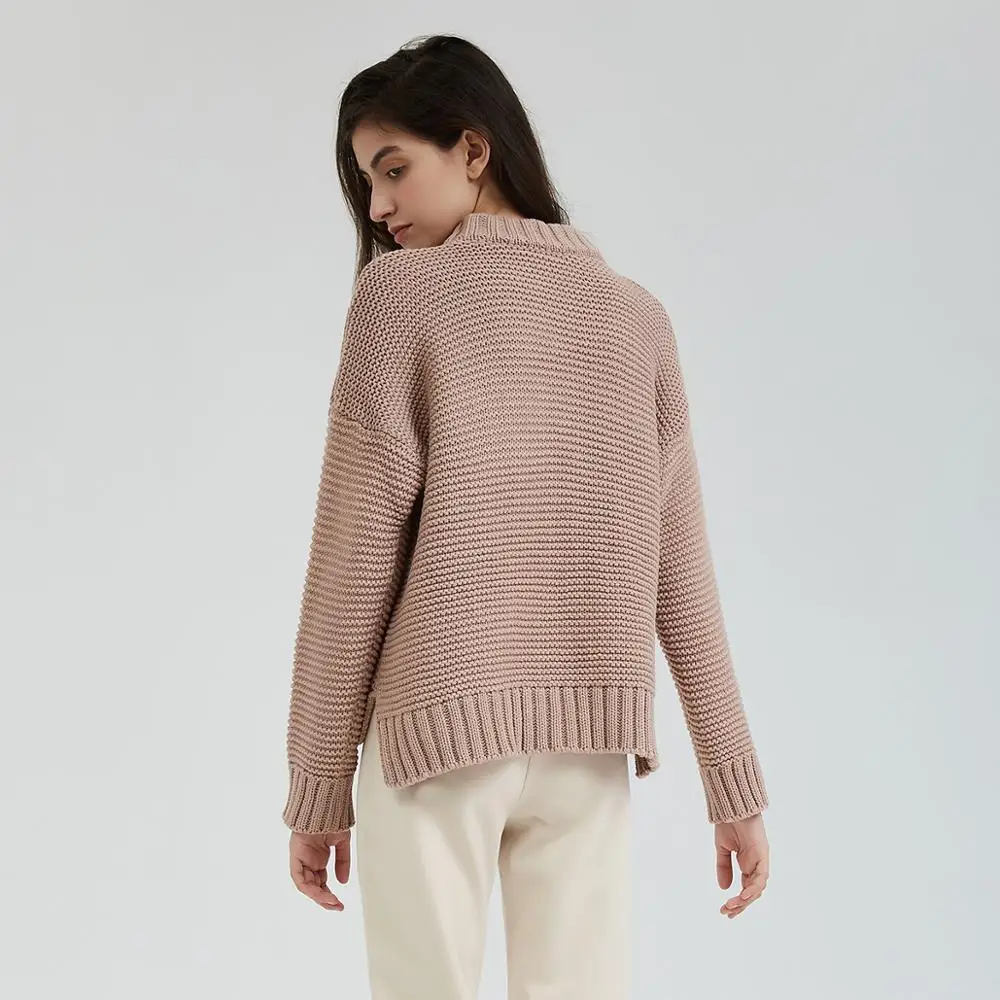 Tanie Wixra kobiety Pull swetry stylowe luźne ciepłe grube Chunky skoczków klasyczny kolor 2019 jesień zima