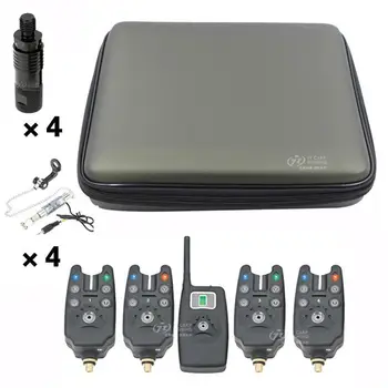 

Wireless Fishing Bite Alarms Set Digital LED Indicator Adjustable Tone Volume Sensitivity Sound with Box