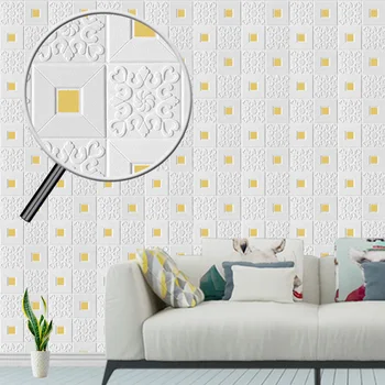 

Brick Foam Panels 3D Wall Stickers Self-adhesive DIY Embossed Stone Wallpaper Home Decor Living Room Kitchen Decoration