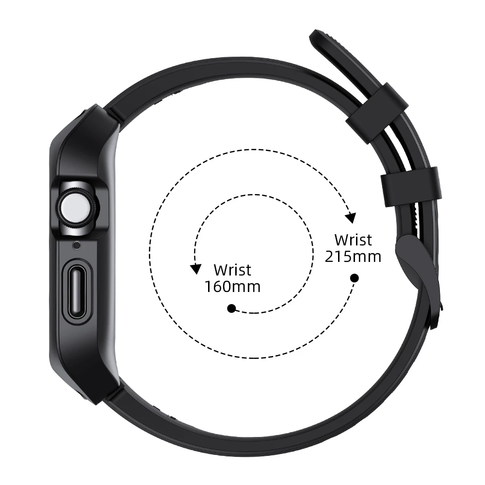 Спот ударопрочный с силиконовым ремешком чехол для Apple Watch(для iWatch серии) 5 4 3 44 мм 40 мм 42 мм 38 мм